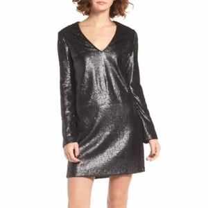 WAYF Long Sleeve Sequin Dress